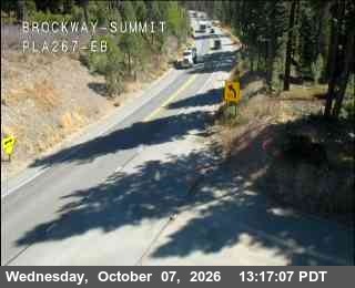 The road at Hwy 267 at Brockway Summit, live