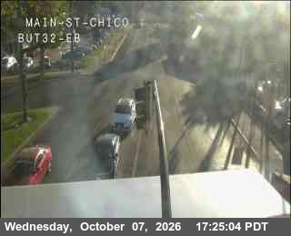 The road at Hwy 32 at Main St Chico, live