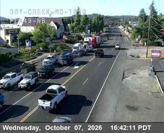 The road at Hwy 49 at Dry Creek Rd, live