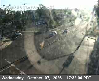 The road at Hwy 49 at Pleasant Valley, live