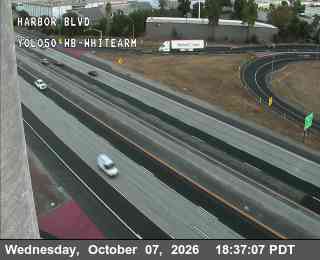 The road at Hwy 50 at Harbor_Blvd_Onr_YOL50_WB_1, live