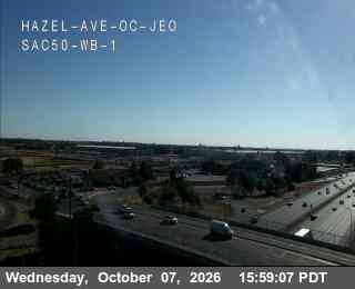 The road at Hwy 50 at Hazel OC JEO WB 1, live