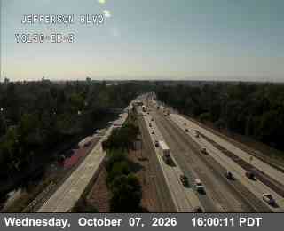 The road at Hwy 50 at Jefferson Blvd JWO EB3, live