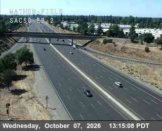 The road at Hwy 50 at Mather Field EB 2, live