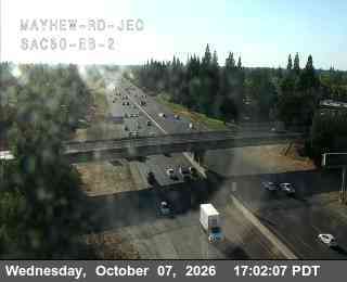 The road at Hwy 50 at Mayhew Rd 2, live