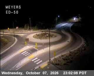 The road at Hwy 50 at Meyers, live