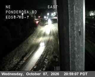 The road at Hwy 50 at Ponderosa 1, live