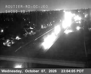 The road at Hwy 50 at Routier Rd JEO 1, live