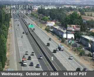 The road at Hwy 50 at Sunrise Blvd EO WB 3, live