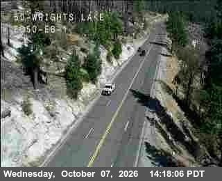 The road at Hwy 50 at Wrights Lake 1, live