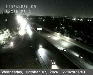 The road at Hwy 50 at Zinfandel Dr EB 3, live