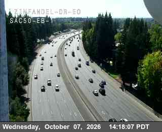 The road at Hwy 50 at Zinfandel Dr EO EB 1, live