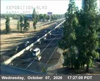 The road at Hwy 51 at Exposition Blvd, live