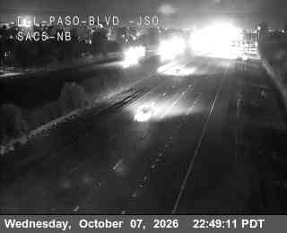 The road at Hwy 5 at Del Paso, live