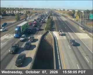 The road at Hwy 5 at Hwy 80, live
