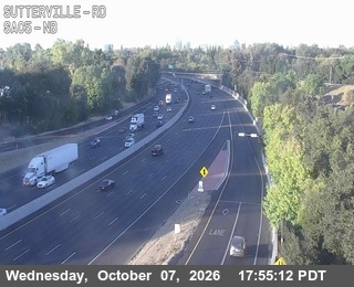 The road at Hwy 5 at Sutterville, live