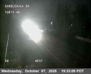 The road at Hwy 70 at Saddleback, live