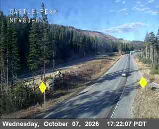 The road at Hwy 80 at Castle Peak, live