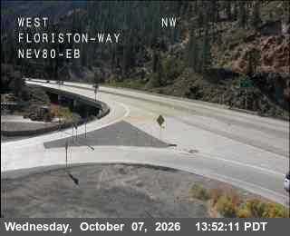 The road at Hwy 80 at Floriston, live