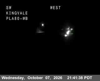 The road at Hwy 80 at Kingvale WB, live