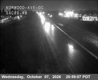 The road at Hwy 80 at Norwood, live