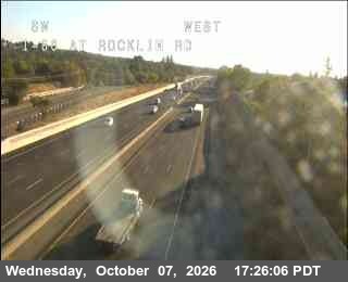 The road at Hwy 80 at Rocklin, live