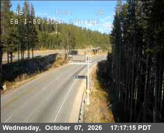 The road at Hwy 80 at Soda Springs EB, live