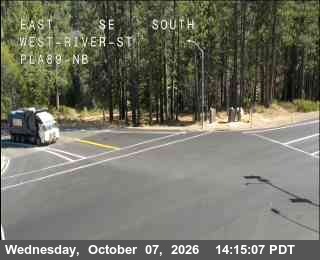 The road at Hwy 89 at West River, live