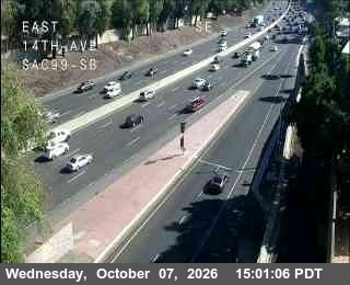The road at Hwy 99 at 14th Ave, live