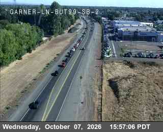 The road at Hwy 99 at Garner Lane 2, live