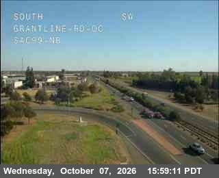 The road at Hwy 99 at Grantline, live