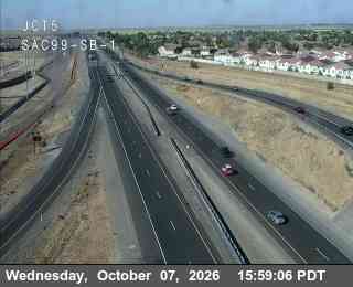 The road at Hwy 99 at Hwy 5 1, live
