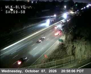 The road at Hwy 99 at Martin Luther King, live