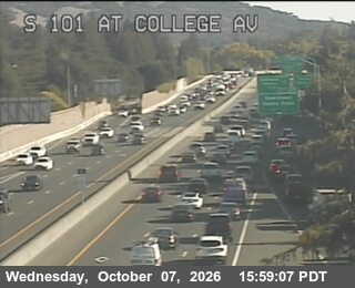 The road at College Avenue, live