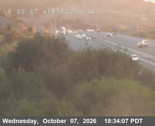 The road at E80 at American Canyon Rd OC, live