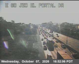 The road at Just East Of El Portal Drive, live