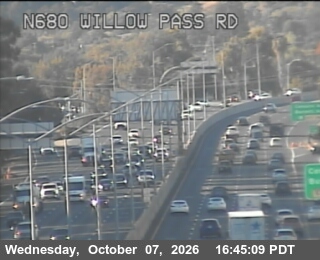 The road at At WILLOW PASS RD on-s-diag, live