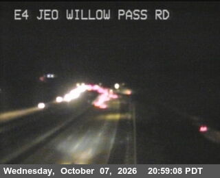 The road at Just East Of Willow Pass Road, live