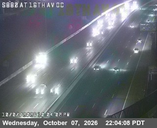 The road at 16th Avenue Overcross, live
