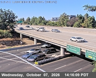 The road at Lawrence Expressway Southbound Onramp, live