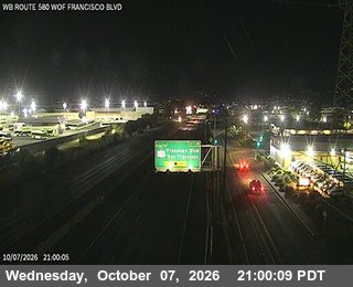 The road at At Wof Francisco Blvd, live