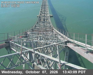 The road at Upper Deck Truss Tower Pier 48, live
