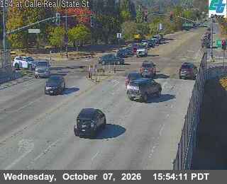 The road at Calle Real/State St, live