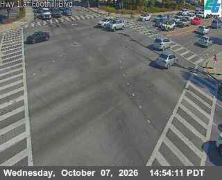 The road at Foothill Blvd, live