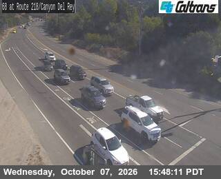 The road at Canyon Del Rey Boulevard, live