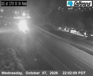 The road at 17th Street Onramp, live