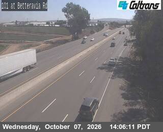 The road at Betteravia Rd, live