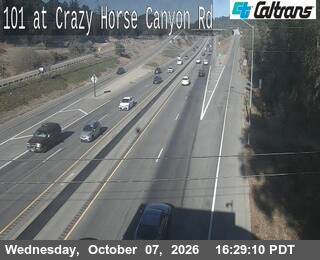 The road at Crazy Horse Canyon Rd, live