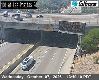 The road at Las Positas Road, live