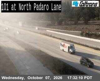The road at North Padaro SB Offramp, live